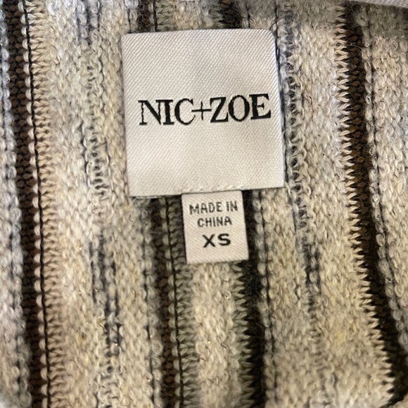 NEW! Nic+Zoe Honeycomb Grey & Black Button Cardigan Size XS NWT! - Picture 9 of 12